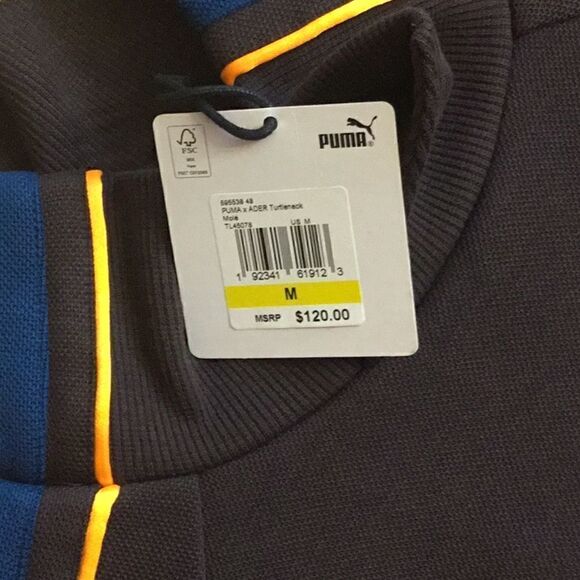 NWT PUMA sweatshirt in brown with blue & orange - Picture 8 of 16